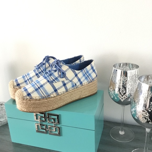 Tory Burch Braided Platform Lace Up Espadrille - Picture 2 of 4